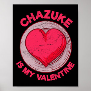 Affiche Chazuke est mon valentin nourriture japonaise drôl
