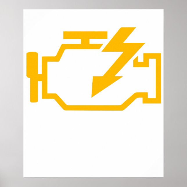 Affiche Check Engine Light Funny Mechanic Macanic Machanic (Devant)