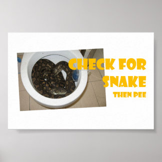 Affiche Check for Snake... then pee