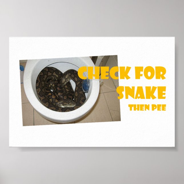 Affiche Check for Snake... then pee (Devant)