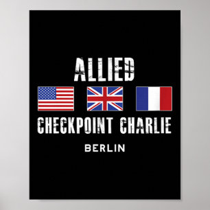 Affiche Checkpoint Charlie Guerre froide Berlin Mur Est Al