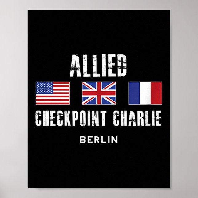 Affiche Checkpoint Charlie Guerre froide Berlin Mur Est Al (Devant)