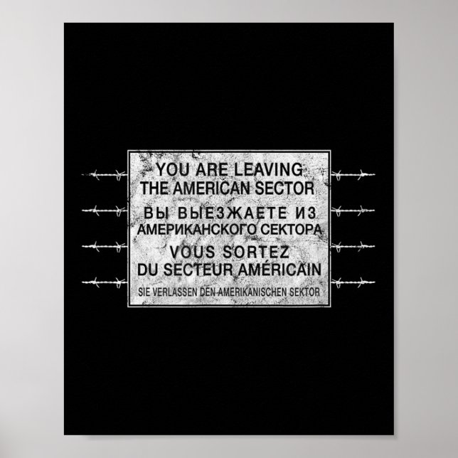 Affiche Checkpoint Charlie Guerre froide Berlin Mur Est Al (Devant)