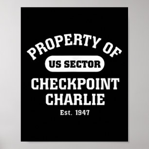 Affiche Checkpoint Charlie Guerre froide Berlin Mur Est Al
