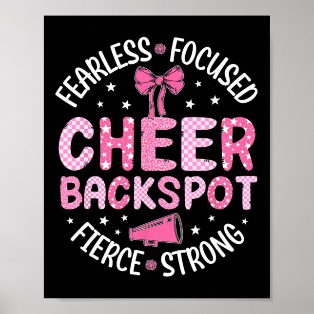 Affiche Cheer Ckspot Sans Peur Concentré Féroce Cheerleadi (Devant)