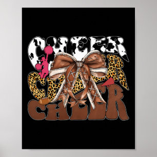 Affiche Cheer Coquette Football Bow Jour Femmes Filles Enf