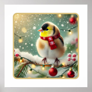Affiche Cheer d'or : Noël festif de US-Goldfinch