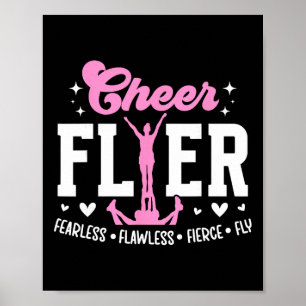 Affiche Cheer Flyer Sans Peur Parfaite Féroce Cheerleading