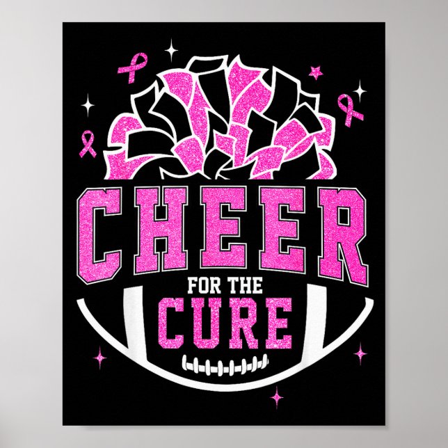 Affiche Cheer For The Breast Cancer Awareness Cheerleader  (Devant)