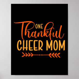 Affiche Cheer Maman Cheerleading automne Action de grâce R
