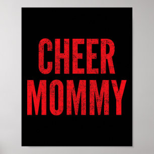 Affiche Cheer Maman Menant l'équipe de Cheerleading Maman