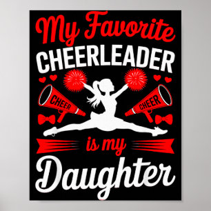 Affiche Cheer Maman Papa Ma Pom-Pom Girl Préférée Est Ma F