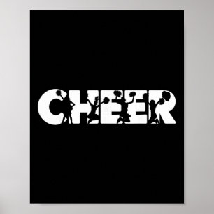 Affiche Cheer Menant une équipe de cheerleaders Vintage Ch