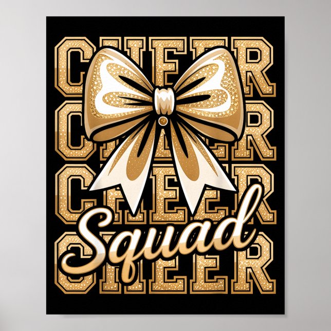 Affiche Cheer Squad Gold Funny Srt Cheerleader Cheerleadin (Devant)
