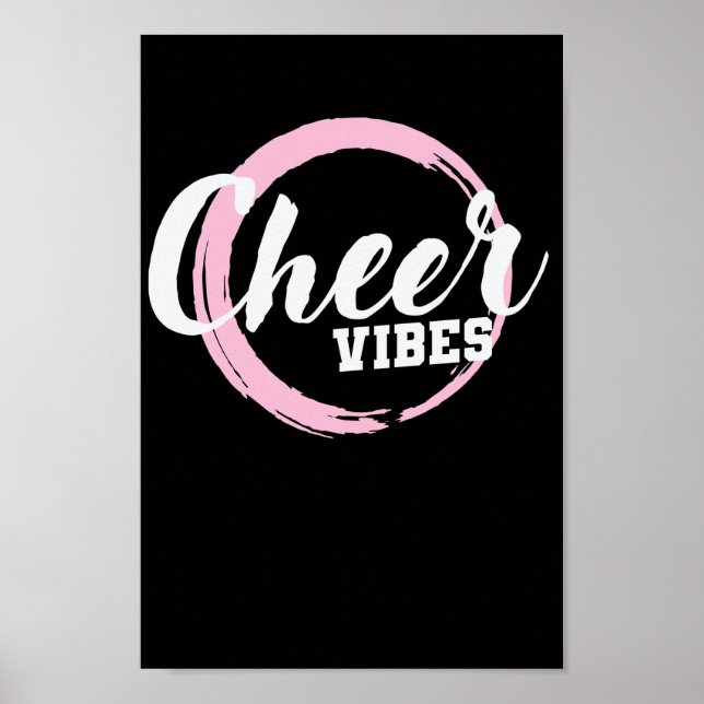 Affiche Cheer Vibes Pom-pom girl Sport tourn anfeuern (Devant)
