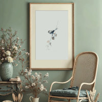 Cheerful Black-capped Chickadee Aquarelle Art