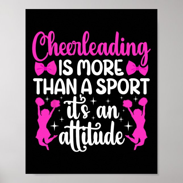 Affiche Cheerleading C'est Une Attitude Cheerleader Cheer  (Devant)
