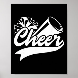 Affiche Cheerleading Paix Amour Cheer Cheerleader Couleurs