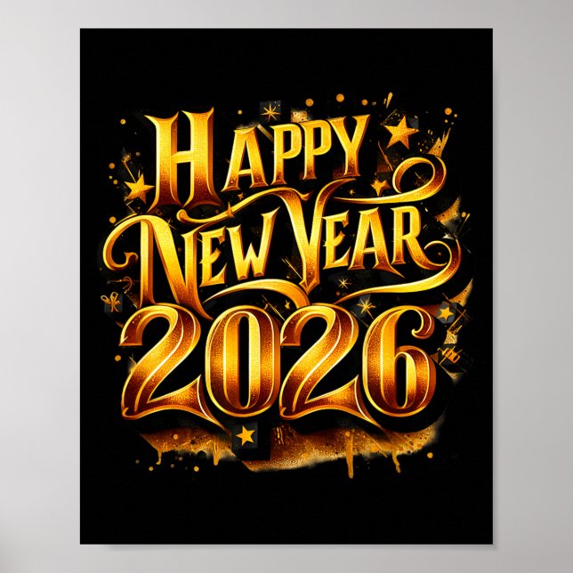 Affiche Cheers To 2026 Happy New Year Party  (Devant)