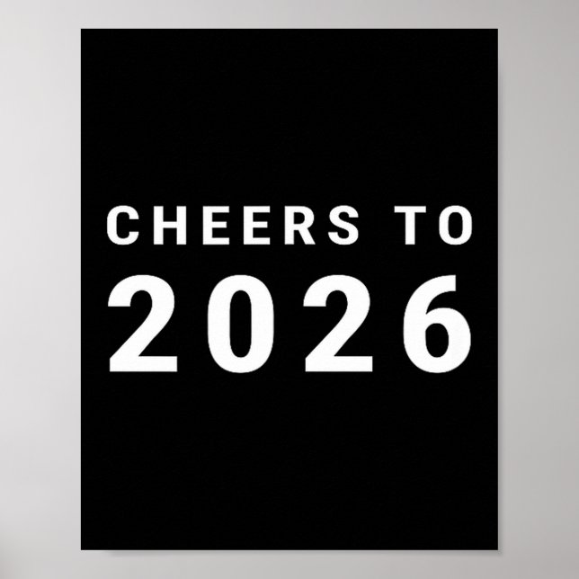 Affiche Cheers To 2026 Minimalist New Year  (Devant)