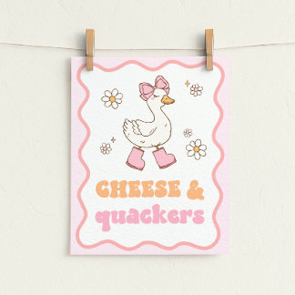 Affiche Cheese & Quackers Silly Goose Table Sign