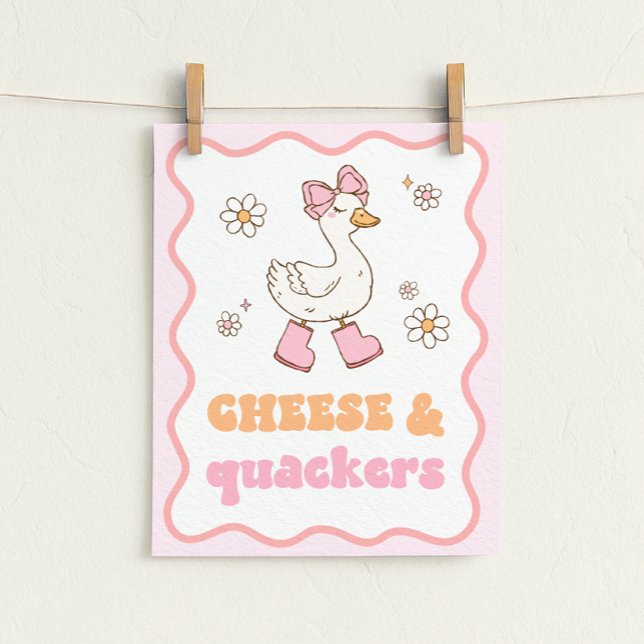 Affiche Cheese & Quackers Silly Goose Table Sign (Créateur téléchargé)