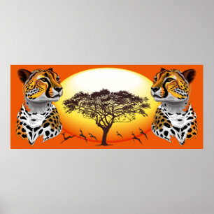 Affiche Cheetah African Feline Wild Animal