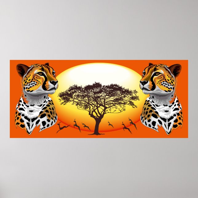 Affiche Cheetah African Feline Wild Animal (Devant)