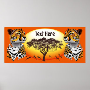 Affiche Cheetah African Feline Wild Animal