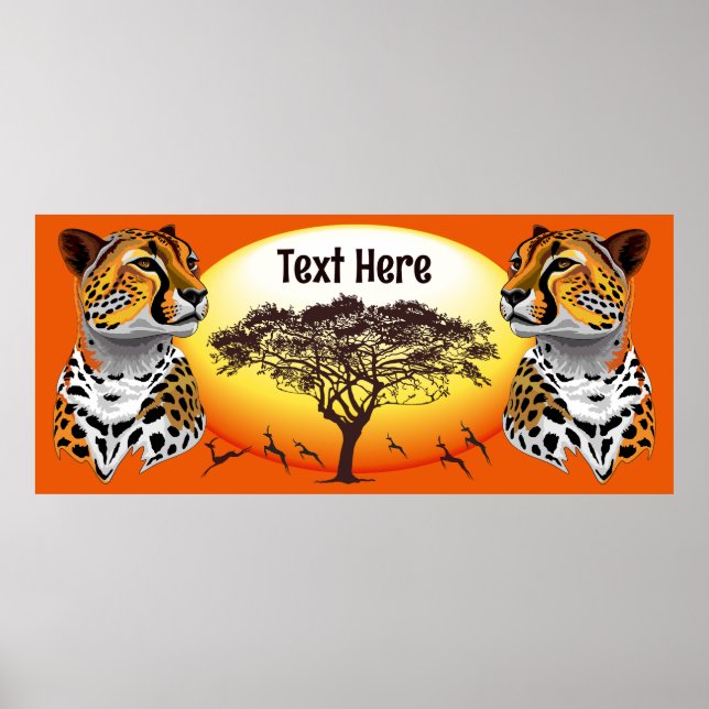 Affiche Cheetah African Feline Wild Animal (Devant)