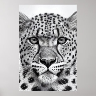 Affiche Cheetah Animal Wild Nature Illustration Line Epic