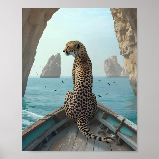 Affiche CHEETAH Enjoying Open Sea 🌊 (Devant)