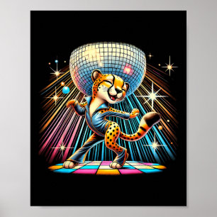 Affiche Cheetah esthétique Disco Danseuse Éffrayante Danse