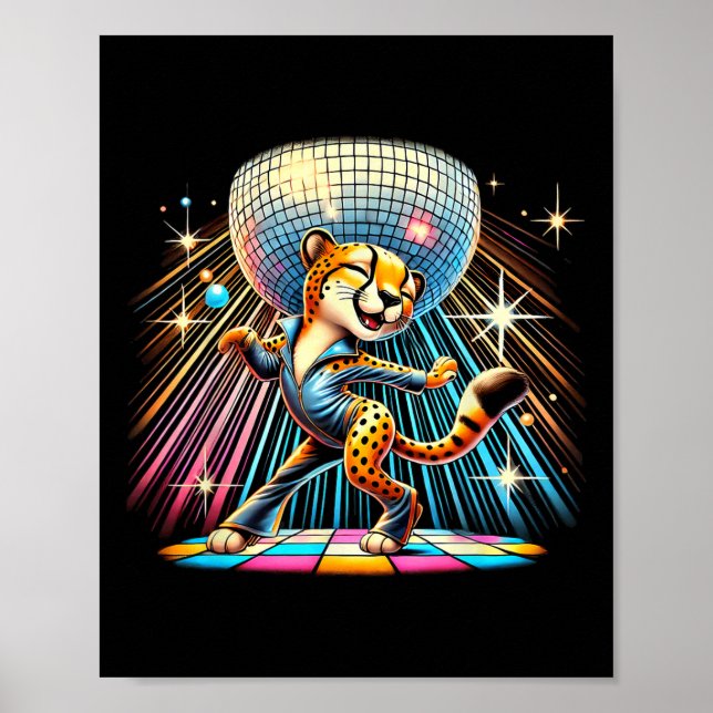 Affiche Cheetah esthétique Disco Danseuse Éffrayante Danse (Devant)