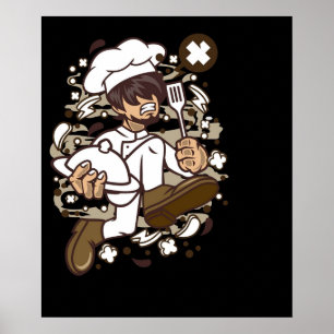 Affiche Chef animateur de bande dessinée