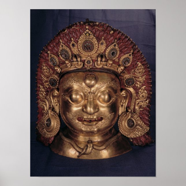 Affiche Chef de Bhairava, fin 17ème siècle (Devant)