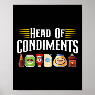 Affiche Chef De Condiments Barbecue Grill Barbecue Viande