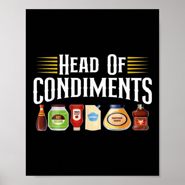 Affiche Chef De Condiments Barbecue Grill Barbecue Viande  (Devant)