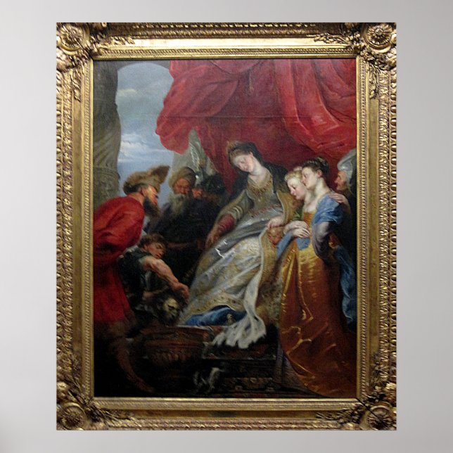 Affiche Chef de Cyrus amené à la reine Tomyris (Devant)