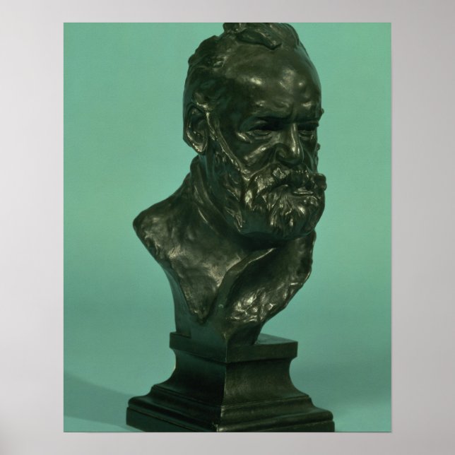 Affiche Chef de portrait de Victor Hugo (1802-1885) (bronz (Devant)