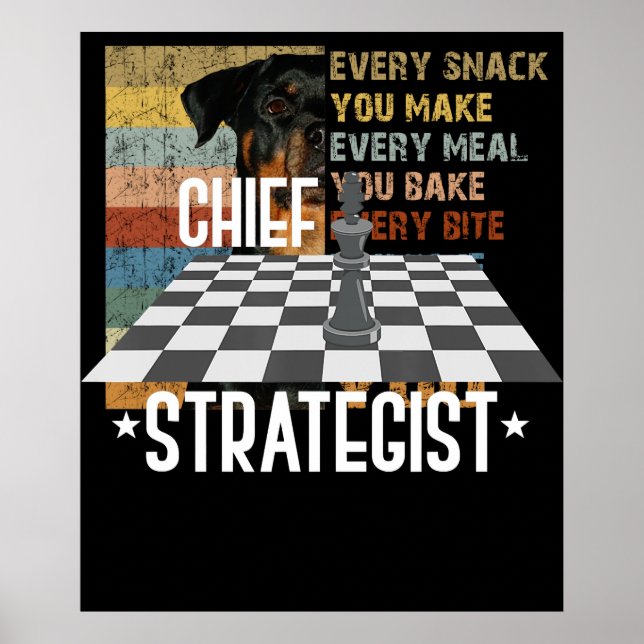 Affiche Chef des échecs stratégiques | J'Ai Toujours Gagné (Devant)