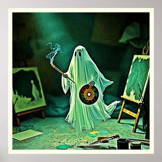 Affiche Chef-d'oeuvre Eerie de l'artiste fantôme (Devant)