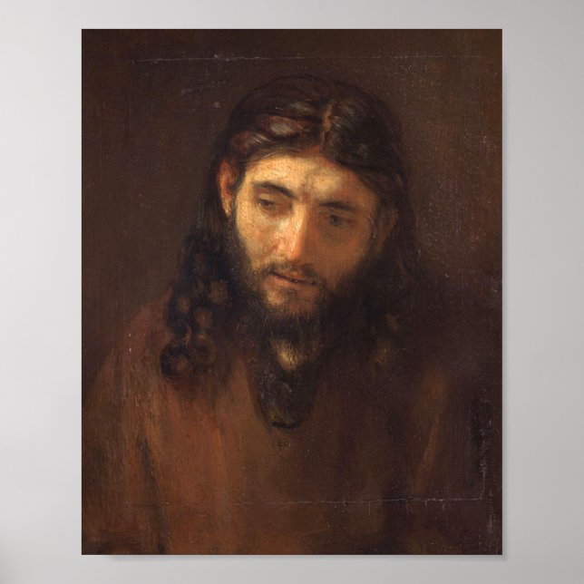 Affiche Chef Du Christ Par Rembrandt 1648 (Devant)
