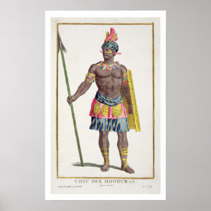 Affiche Chef du Honduras, 1780 (gravure colorée)