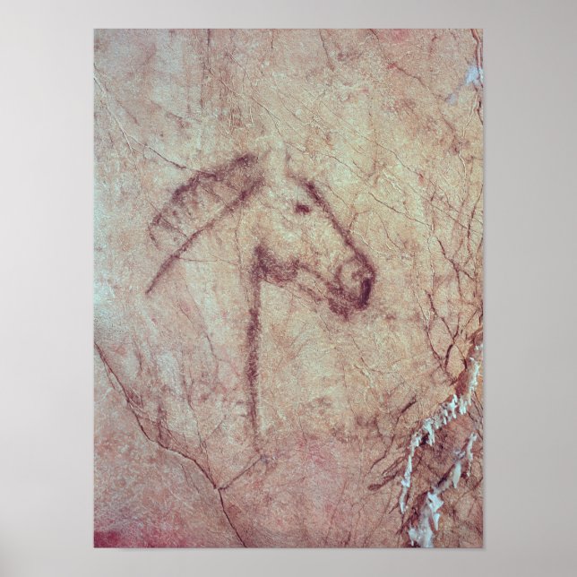 Affiche Chef d'un cheval, de la Cueva de la Pena (Devant)