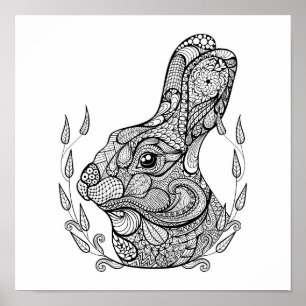 Affiche Chef inspiré de lapin en guirlande 2