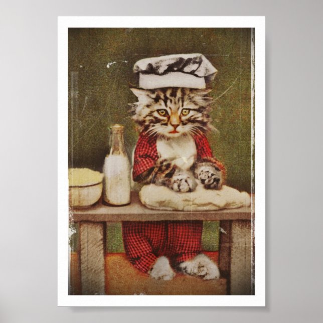 Affiche Chef Kitten Fabriquant Du Pain (Devant)
