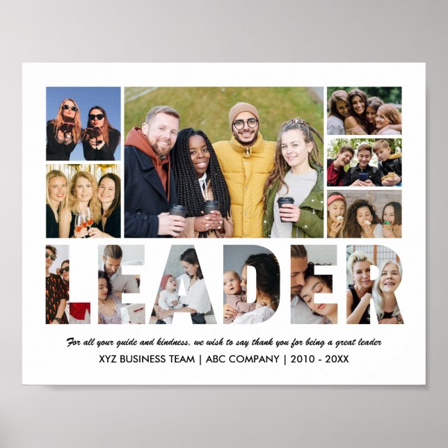 Affiche Chef Photo Collage Retraité Boss Farewell Party (Devant)