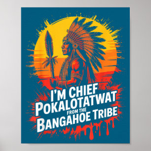 Affiche Chef pokalotatwat de la tribu indigène autochtone