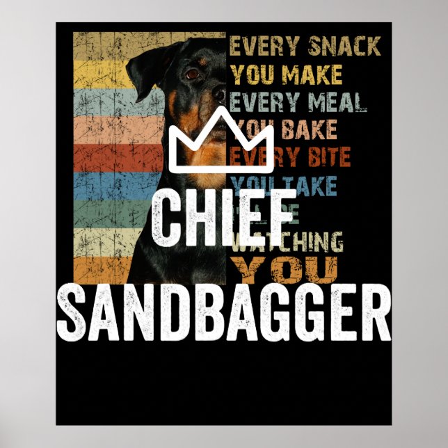 Affiche Chef Sandbagger Golf mème Bjj Chess Sandbag (Devant)